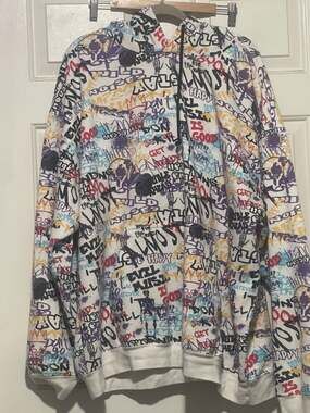 Men's Graffiti Colorful Printed  Hoodie